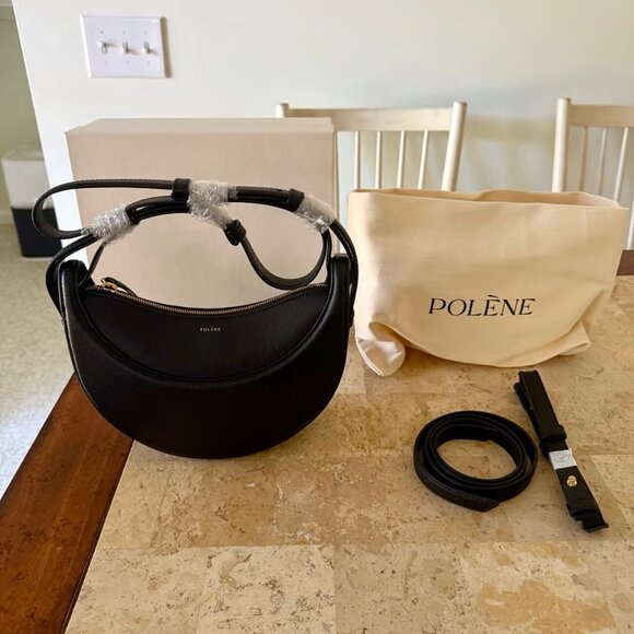 Polène Numéro Dix – Monochrome Black Textured Leather - Picture 6 of 10